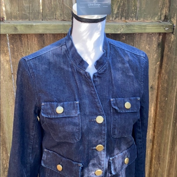 GAP Military Cadet Denim Jean Jacket - Picture 5 of 10